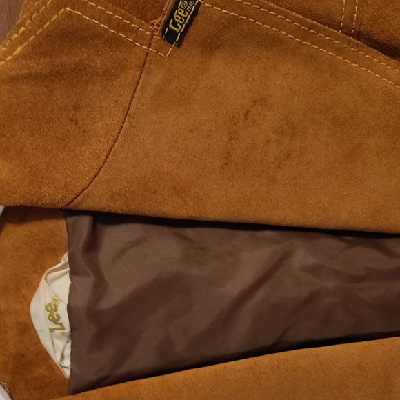 Vtg Ms. Lee Cognac Suede Western Blazer sz 9/10 - Picture 2 of 6